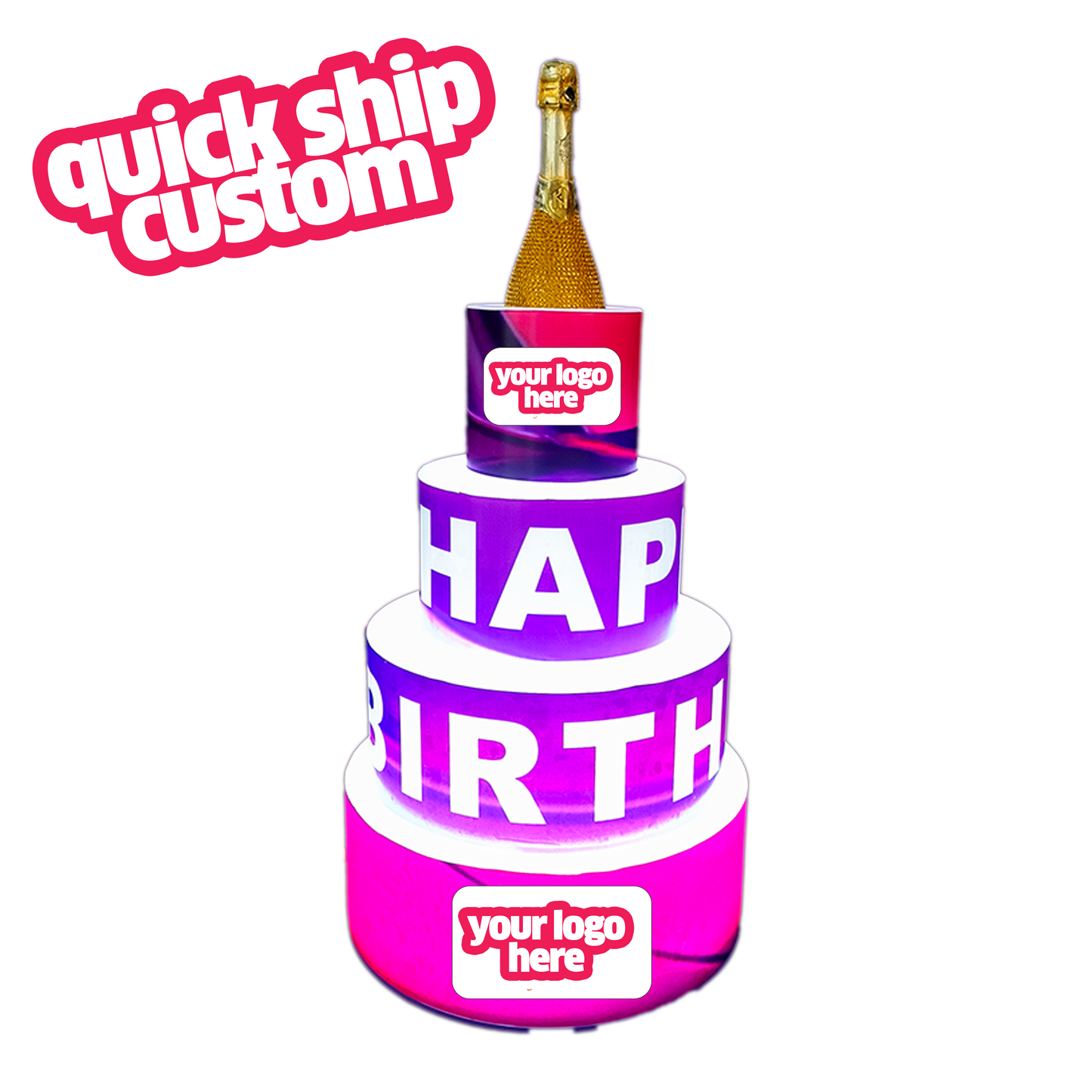 Birthday Cake Bottle Presenter - custom product ships within 3 days!